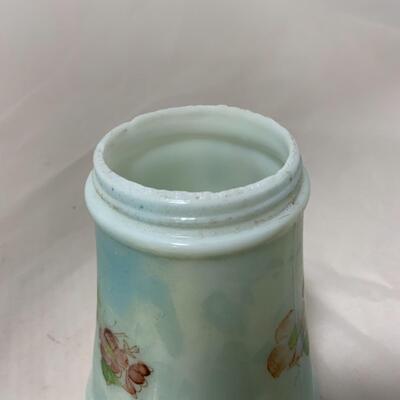 [94] ANTIQUE | Milk Glass | Hand Painted | Sugar Shaker