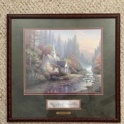 The Forest Chapel Accent Print - Thomas Kinkade