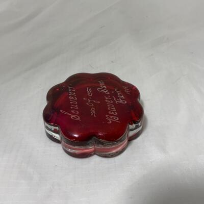 [102] ANTIQUE | 1909 | Beaver Dam Fair | Souvenir Ruby Flash | Paper Weight