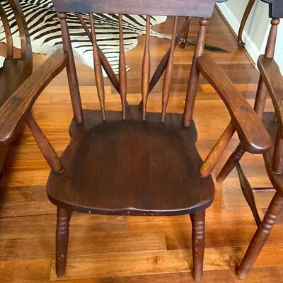 Solid Oak Accent Chair