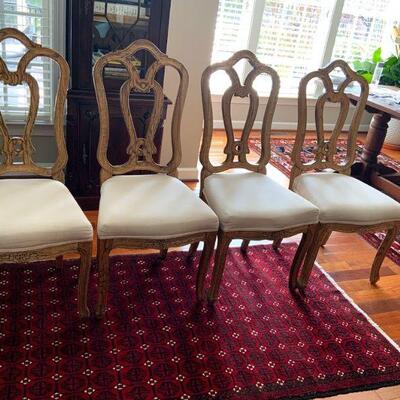 Stylish Carved & Tuscany Looking Upholstered Chairs