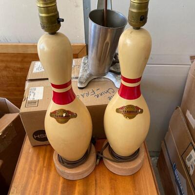 E.G Hagenah bowling pin lamps 