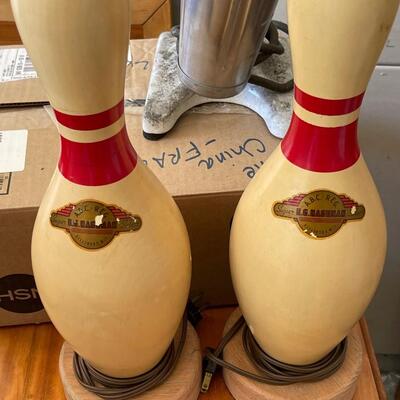 E.G Hagenah bowling pin lamps 