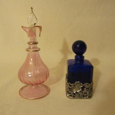 Two Decorative Perfume Bottles