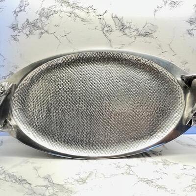 Lot 132 Pair Bruce Fox Cast Aluminum Fish Platters  Wilton Armentale