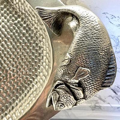 Lot 132 Pair Bruce Fox Cast Aluminum Fish Platters  Wilton Armentale