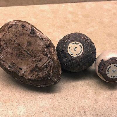 Lot 130 Clay Birds 5 Made In Denmark Sweden 3pc Family w/Hatching Chick HJ Hannes Johansson