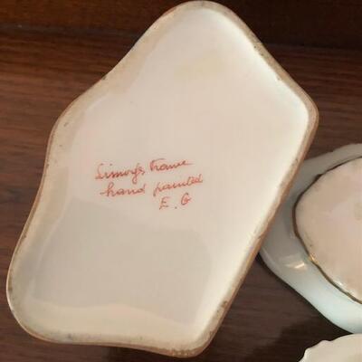 Lot 153 Group 2 Ring Trinket Boxes Limoges France Porcelain Hinged