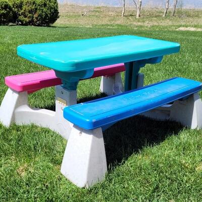 Lot 127: Vintage Little Tikes Colorful Bench 