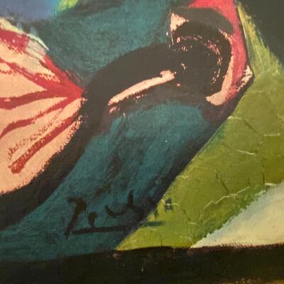 Lot 33: Hans Van Efferen Painting and Picasso Print