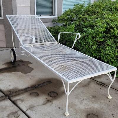 Lot 132: Vintage Wrought Iron Lounger Chair