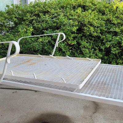 Lot 132: Vintage Wrought Iron Lounger Chair