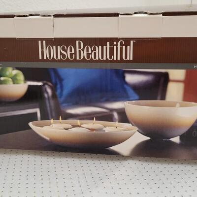 Lot 152: New HOUSE BEAUTIFUL Large 3 Centerpiece Bowls Set 