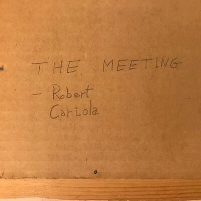 Lot 110:  The Meeting, Robert Cariloa Etching