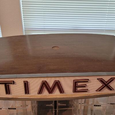 Lot 157: Vintage TIMEX Watch Display with Rotating Shelves - WORKS