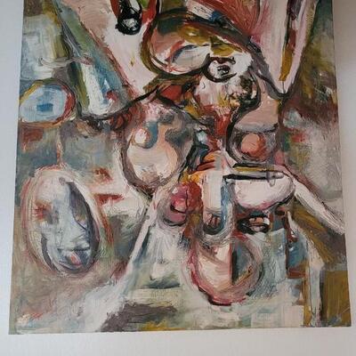 Lot 166: Abstract Oil Painting Fine Art