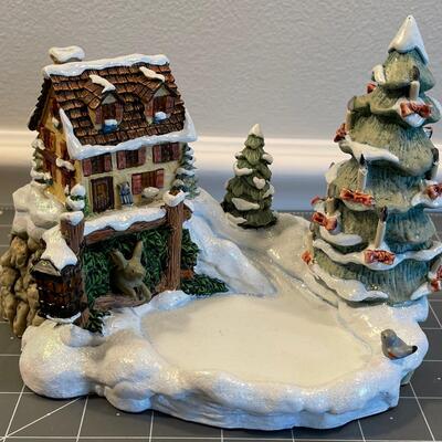 #528 Goebel Hummel Music Box with moving Rabbit part  - Tidings of Joy 