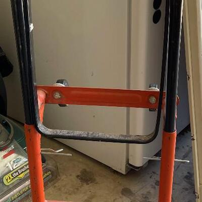 #537 Rolling Hand Truck and Turns into Cart. Light Duty - Orange 