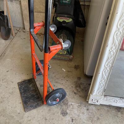 #537 Rolling Hand Truck and Turns into Cart. Light Duty - Orange 