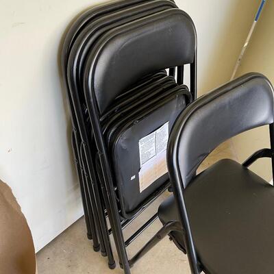 #577 (4) Black Folding Chairs 
