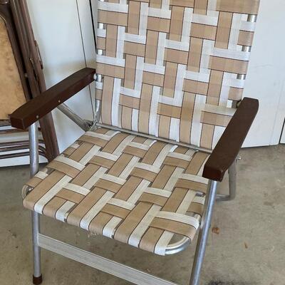 #580 Vintage Aluminum Folding Chair 
