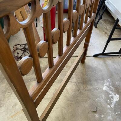 #583 Single Bed Head board - Hollywood Regency Style w/ Metal Frame 