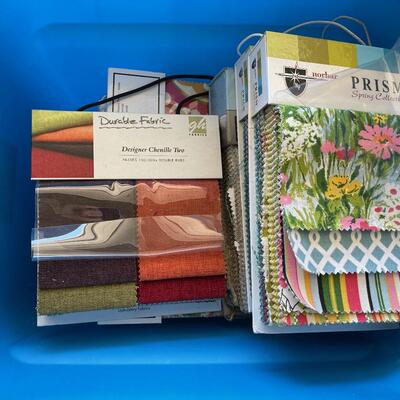 #587 Tub of Fabric Samples For Crafting in Doll Houses. 