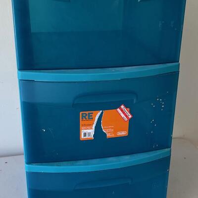 #589  Blue Plastic Organizer Drawers 