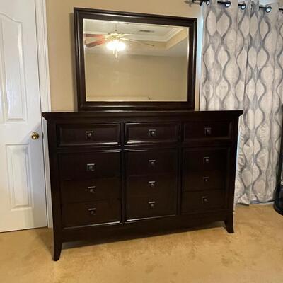 3 Piece Sable Stain Wood Bedroom Suite 