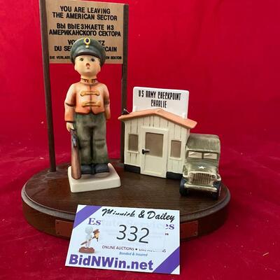 LOT 332 Hummel Goeble 'Checkpoint Charlie' Figurine - LMTD 