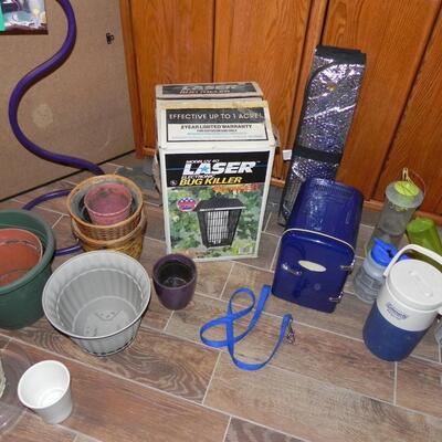 LOT 26 BUG LASER, FRIDGE COOLER & POTS