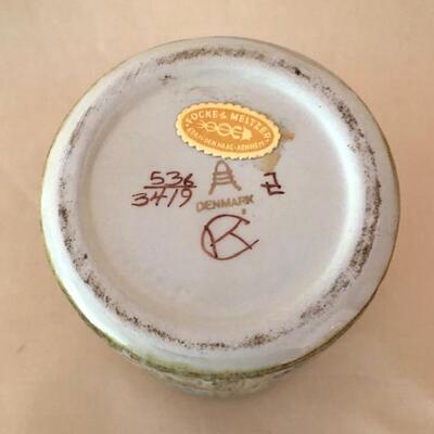 Lot 163 MCM 1960s Denmark Pottery Vase Beehive Mark Kari Christensen Signed