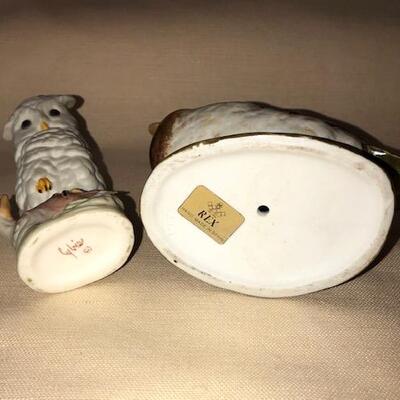 Lot 171 Snowy White Owl & Duck Figurines Ceramic Spain