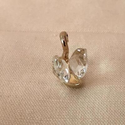 Lot 175 Early Swarovski 1" Mini Swan Crystal with Gold Edelweiss Mark