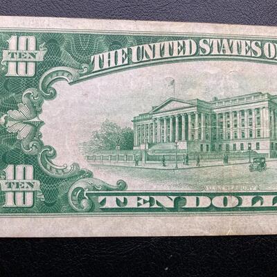 1929 federal reserve bank of Philadelphia $10 note. Lot A2