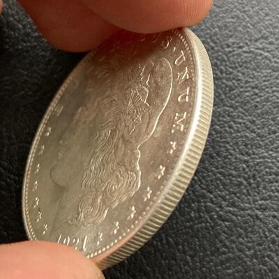 1921 Morgan silver dollar