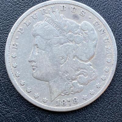 1878 Morgan silver dollar. Lot A12