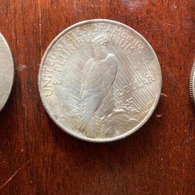 1924 Peace silver dollar collection of three.  Lot A20