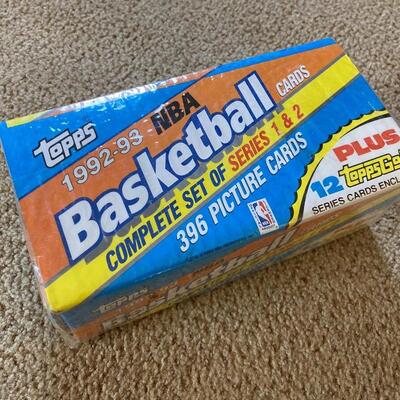 TOPPS 1992-93 Complete Basketball Series 1 & 2 Sets Unopened NBA Cards  