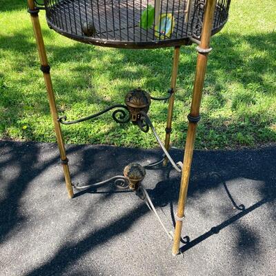 Massive 6 foot Tall Vintage Metal Bird Cage  