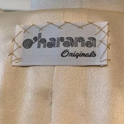 Lot 189 Beige 3pc Set Jacket + Skirt + Silk Camisole Size 8 Medium O'harana Originals