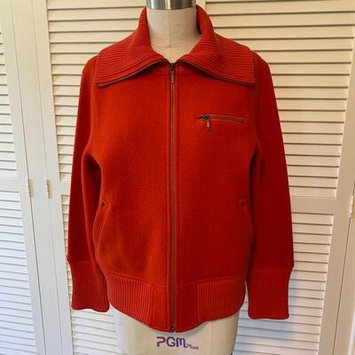 Lot 193 Jones New York Sport Jacket Persimmon Size Medium Wool Poly Blend