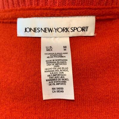 Lot 193 Jones New York Sport Jacket Persimmon Size Medium Wool Poly Blend