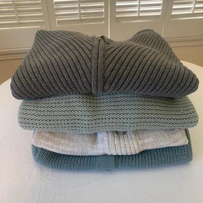 Lot 198 Group 4 Sweaters Various Styles Buttons Zippers Jones Pendelton Saks Mediums