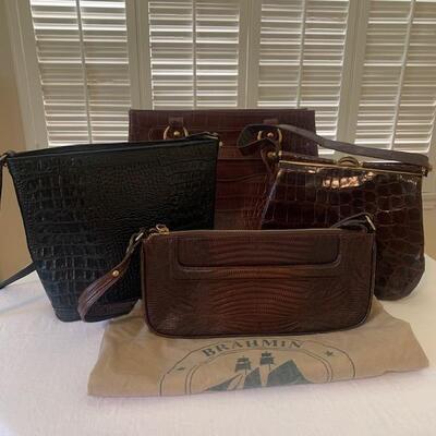 Lot 212 Group 4 Crocodile Alligator Lizard Hand Bags Purse
