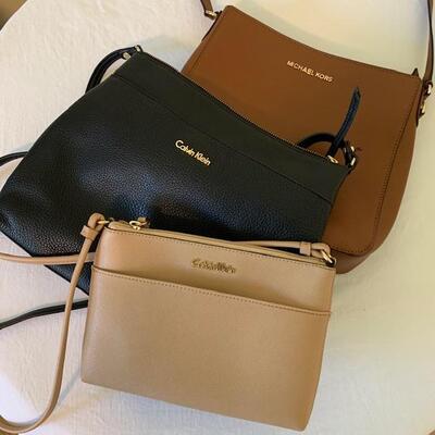 Lot 216 Group 3 Handbags Michael Kors Calvin Klein