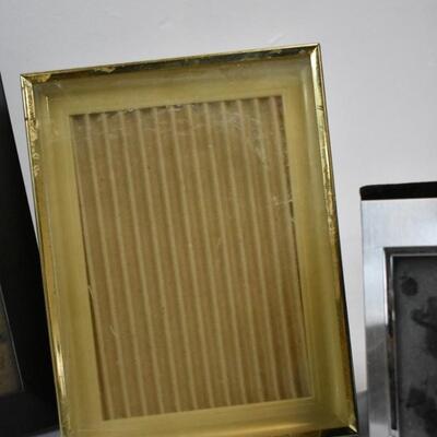 7pc Photo Frames: Black Multi Frame, Gold, Pink, Glass, Wood, Best Mom, Album