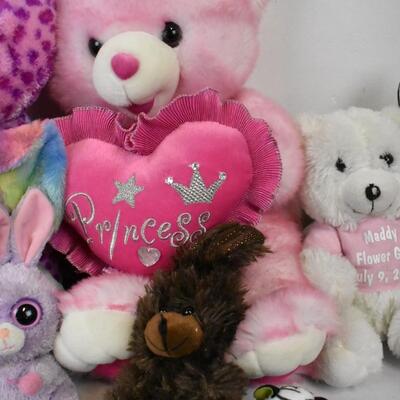 13 pc Stuffed Animal Toys: Bears, Bunnies, Dogs, etc