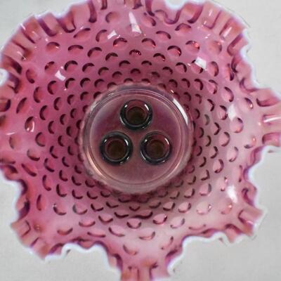 Vase and Candle Dish, Purple and Spiked - Used, good condition