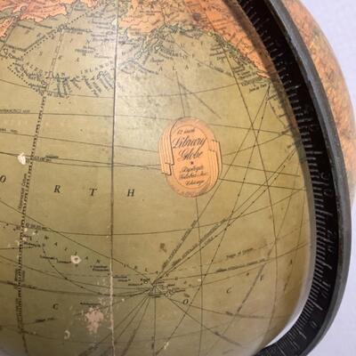 D1172 Vintage 1930â€s Replogle Globes 12 Inch Library Globe 